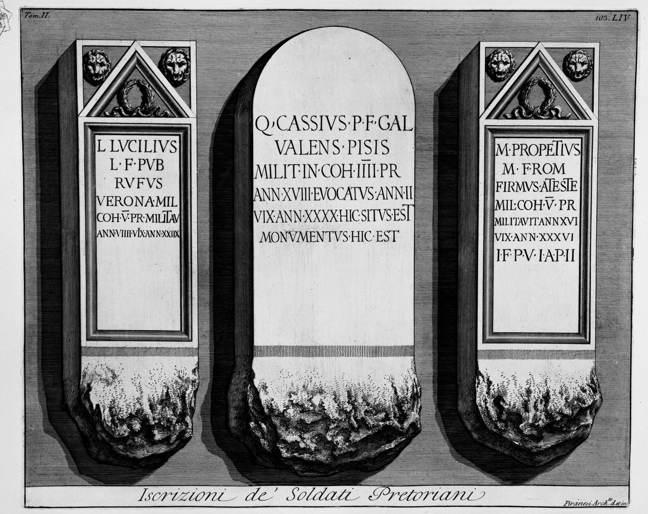 à gauche  av Giovanni Battista Piranesi