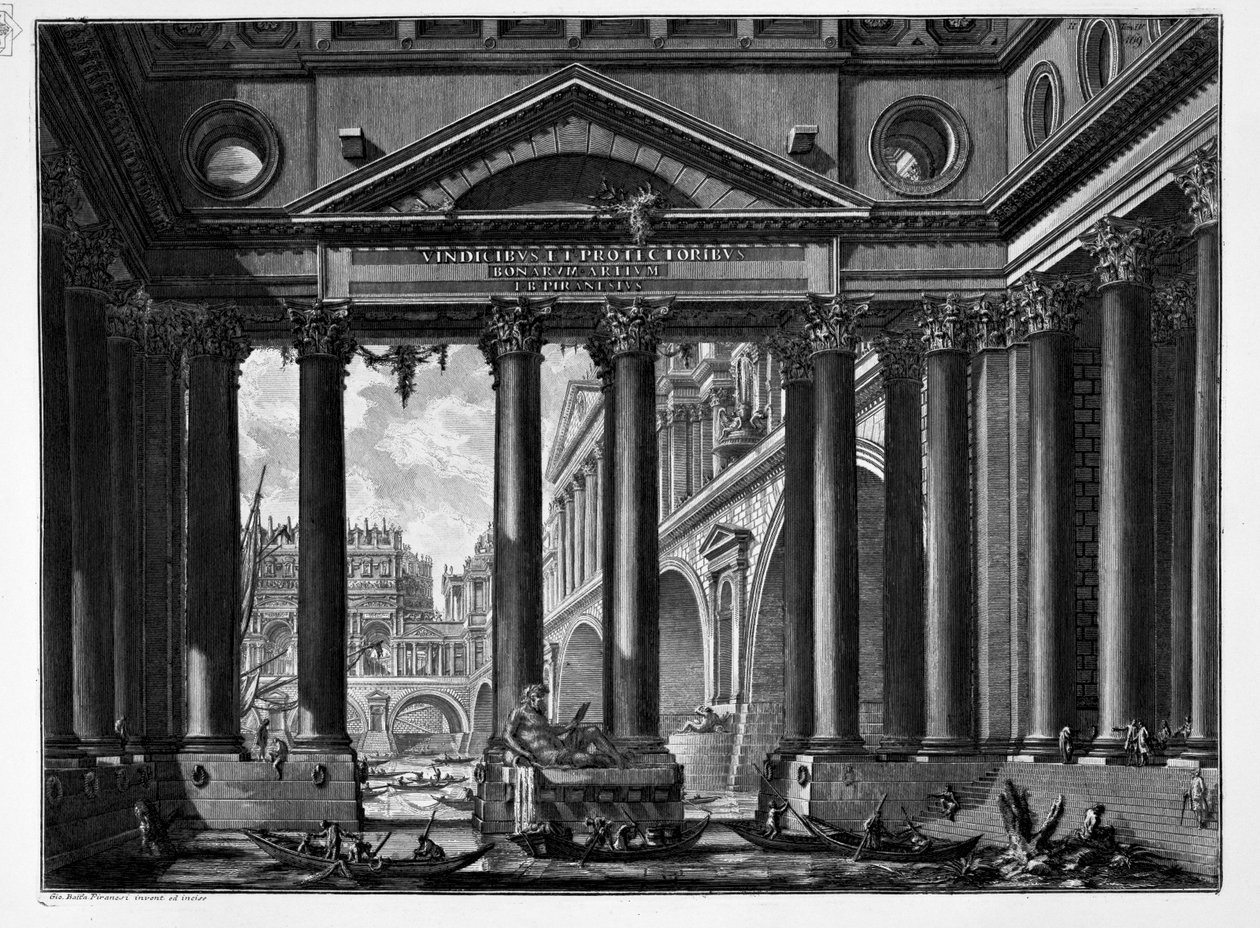 2:a frontispice för 4 vol. av Giovanni Battista Piranesi