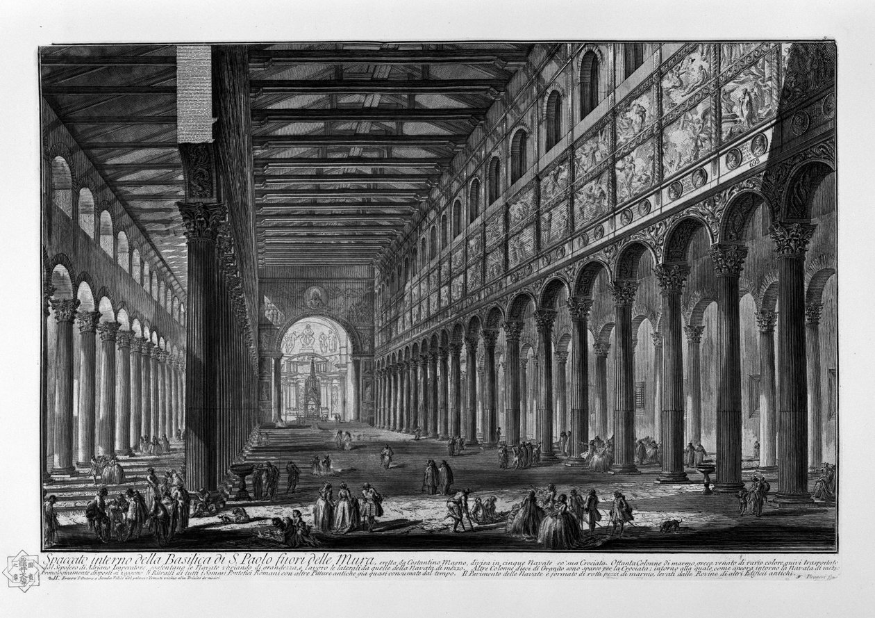 Basilikan Saint Paul utanför murarna av Giovanni Battista Piranesi