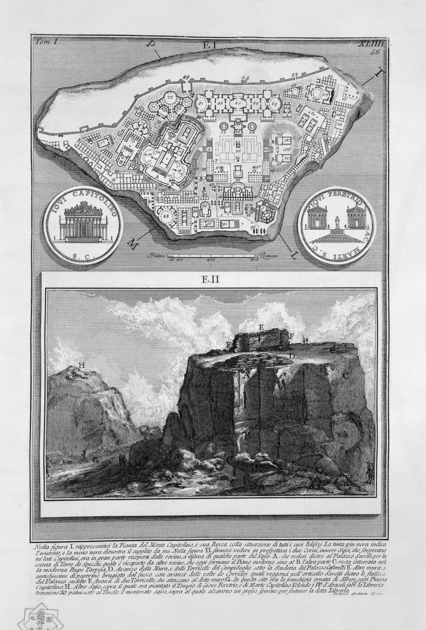 Map of Campidoglio av Giovanni Battista Piranesi