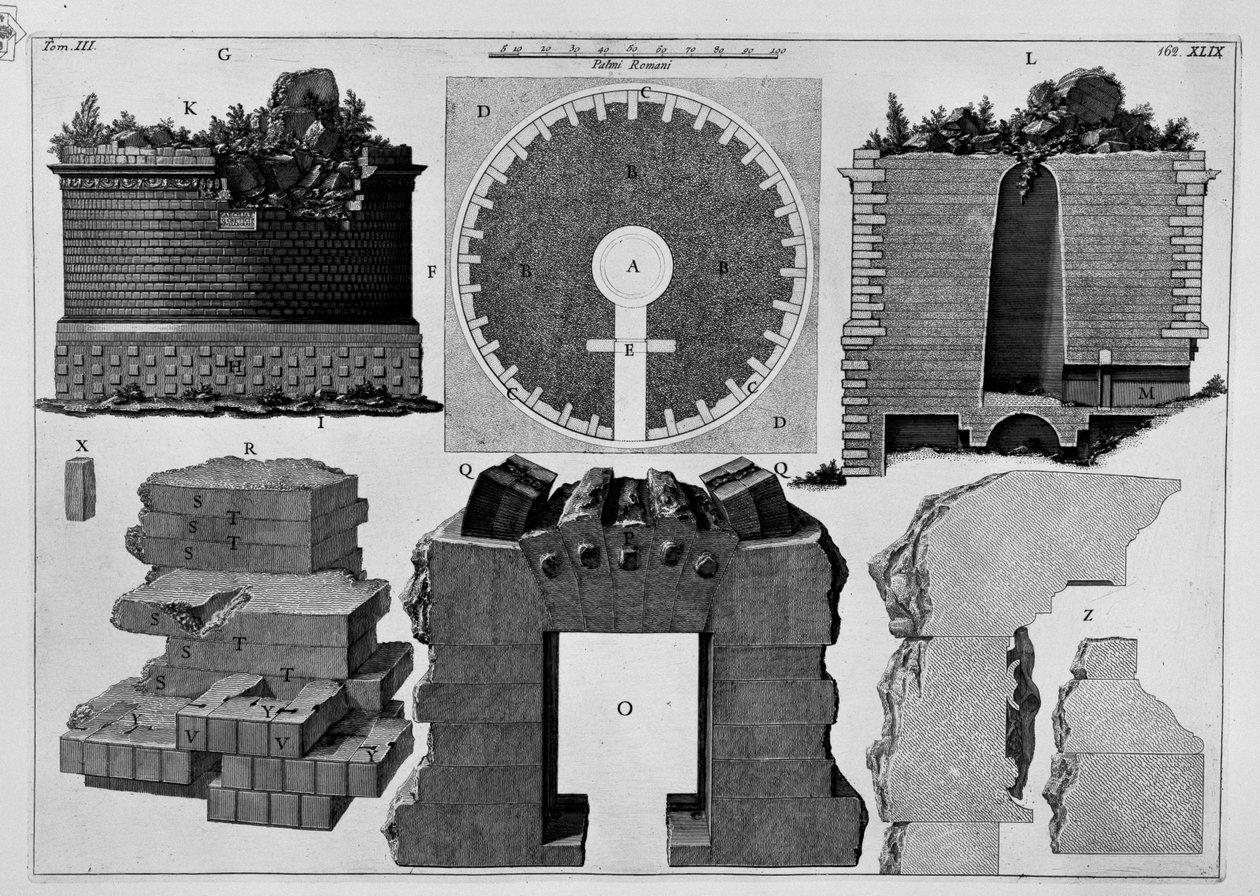 Mausoleum av Cecilia Metella av Giovanni Battista Piranesi