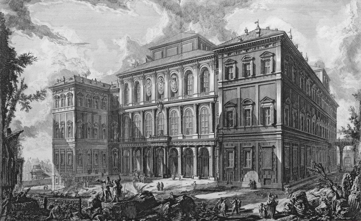 Palazzo Barberini på Quirinale, Rom av Giovanni Battista Piranesi