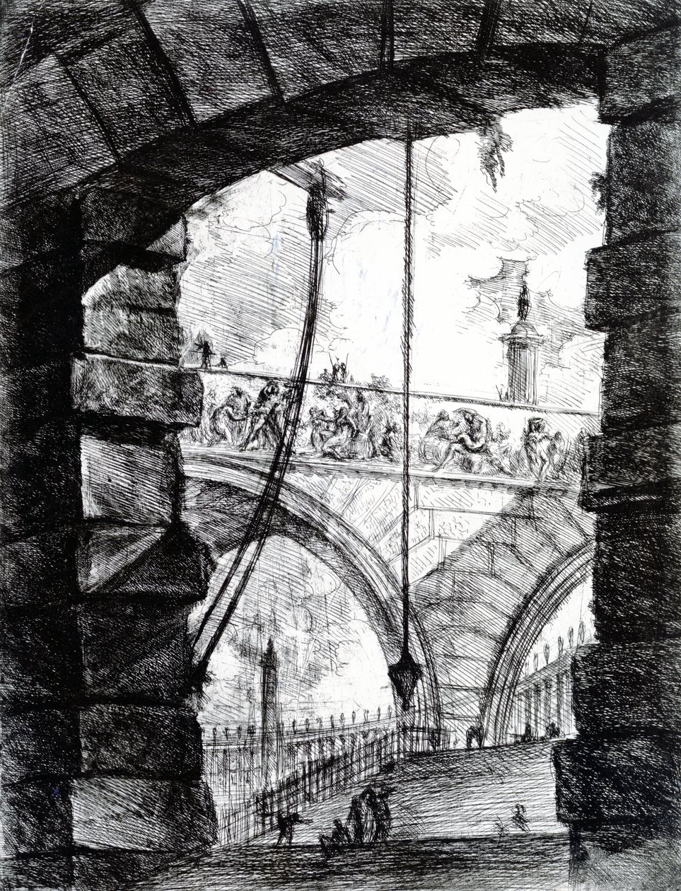 Tallrik 4 från Carceri-serien, 1761 av Giovanni Battista Piranesi