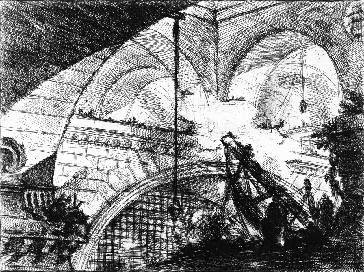 Tallrik från serien "Prisons of Invention", 1761 av Giovanni Battista Piranesi
