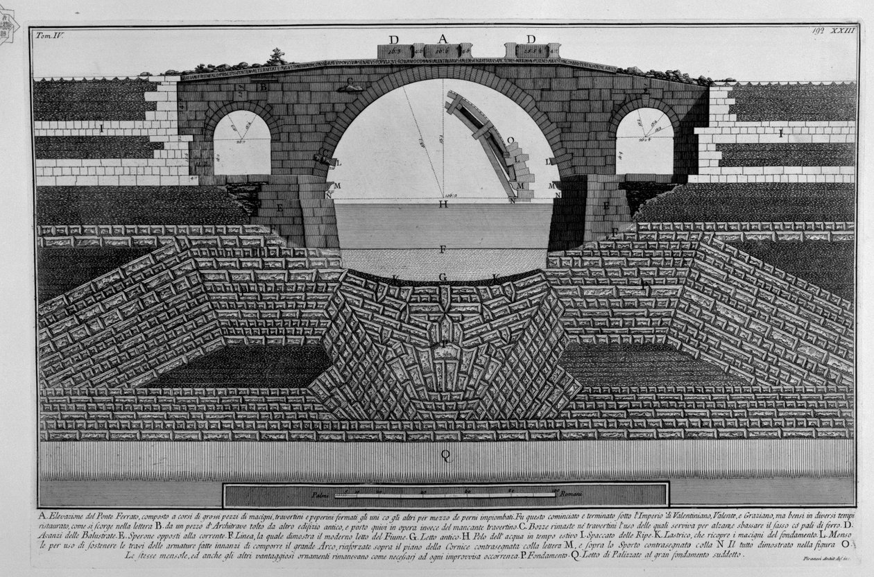 Ponte Ferrato av Giovanni Battista Piranesi