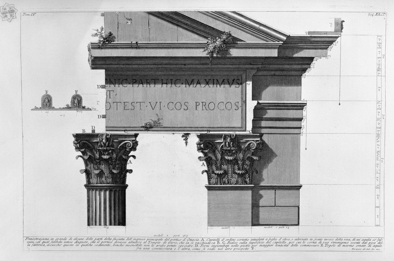 Portico di Ottavia av Giovanni Battista Piranesi