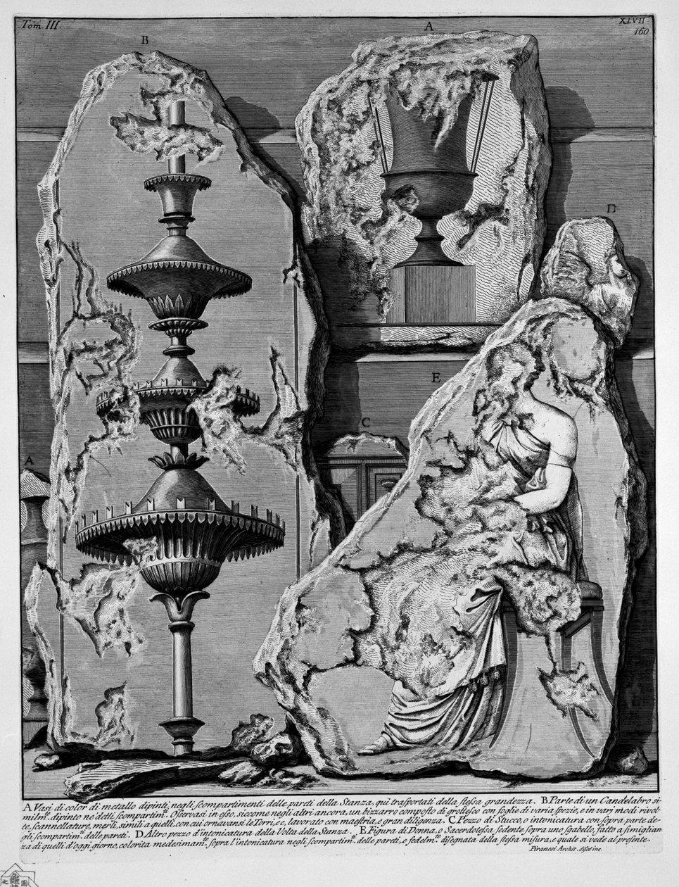 Pyramid av Caius Cestius av Giovanni Battista Piranesi
