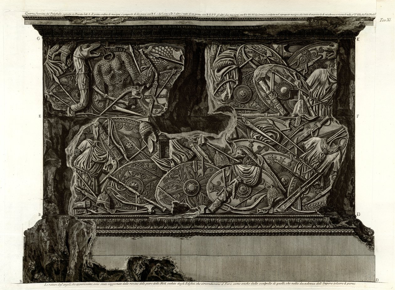 Pedestalens fjärde fasad av Giovanni Battista Piranesi