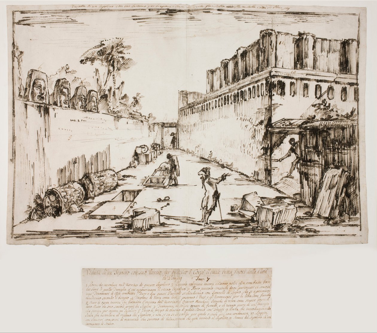 Istacidis grav, Pompeji av Giovanni Battista Piranesi