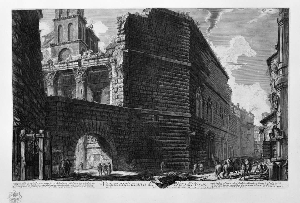 Veduta degli avanzi del Foro di Nerva av Giovanni Battista Piranesi