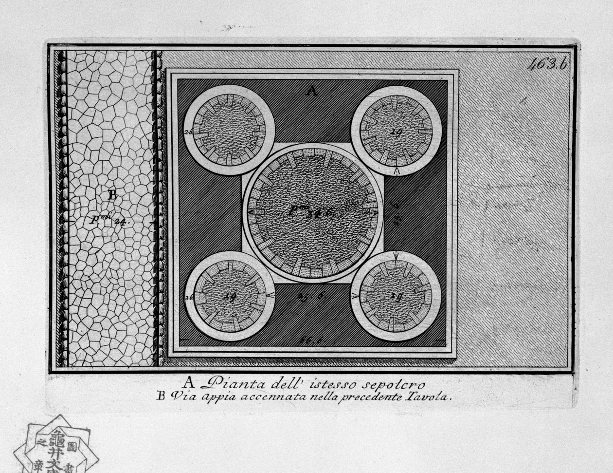 Via Appia, Sepolcro in Albano Laziale av Giovanni Battista Piranesi