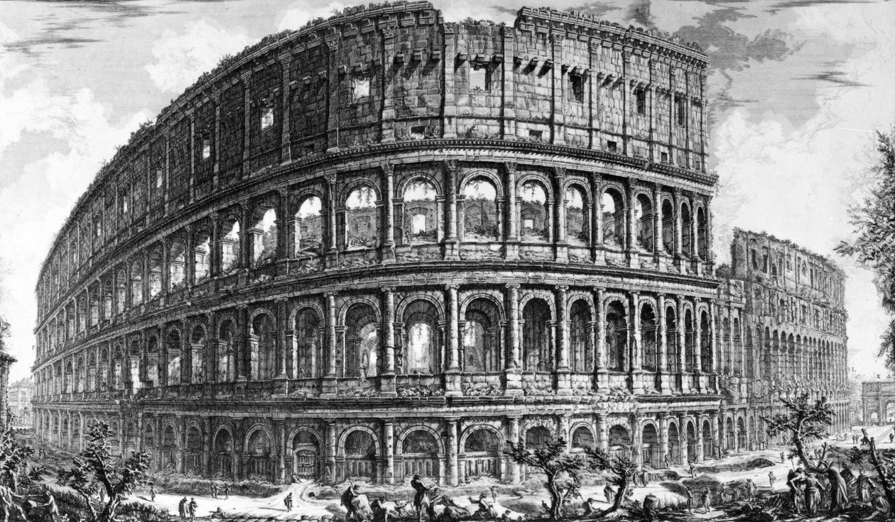 Vy över Colosseum, från serien "Views of Rome", ca 1760 av Giovanni Battista Piranesi