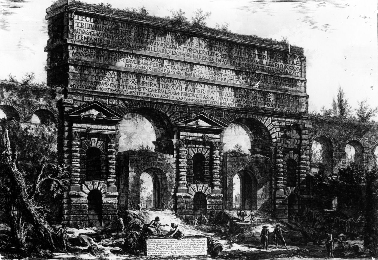 Vy över Porta Maggiore, från serien "Views of Rome", c.1760 av Giovanni Battista Piranesi