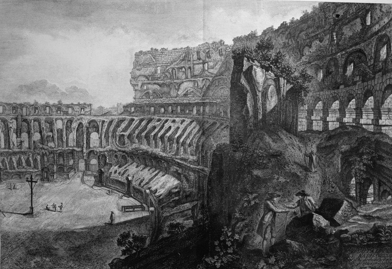 Utsikt över Colosseums inre, från 