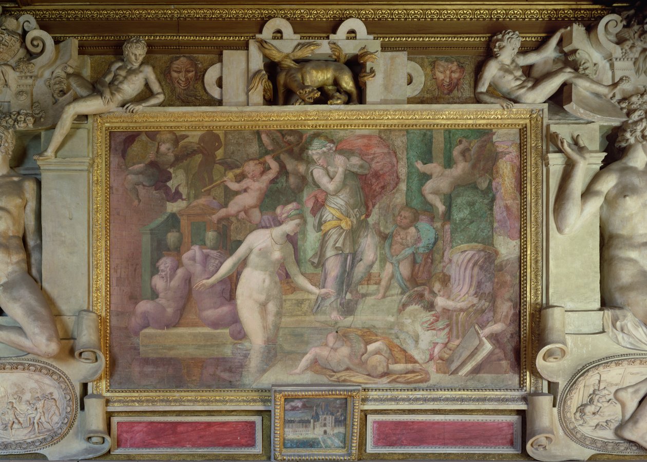 Venus vid fontänen, från Galerie Francois I, 1535-40 av Giovanni Battista Rosso Fiorentino