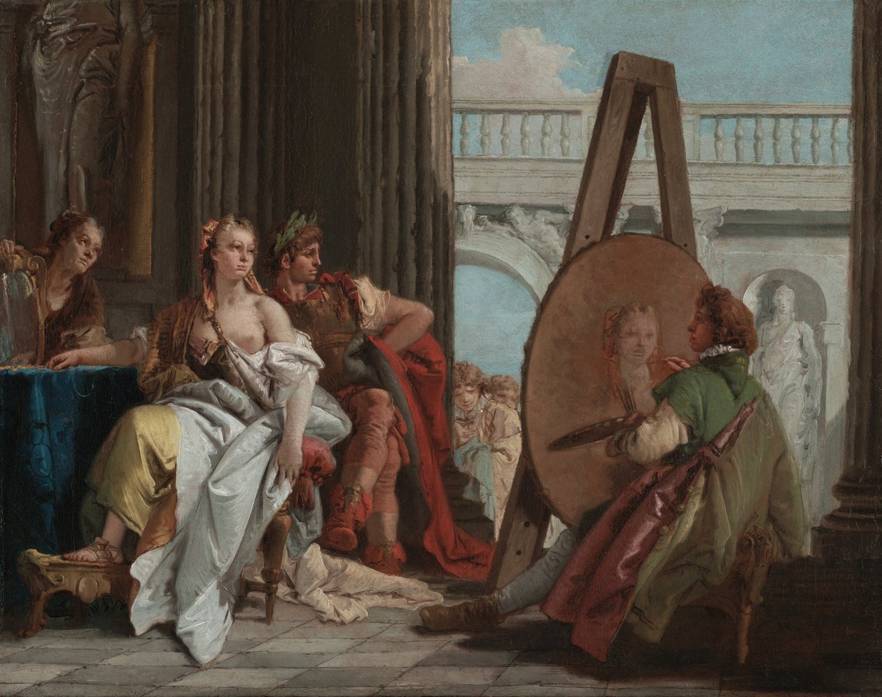 Alexander den store och Campaspe i studion i Apelles av Giovanni Battista Tiepolo