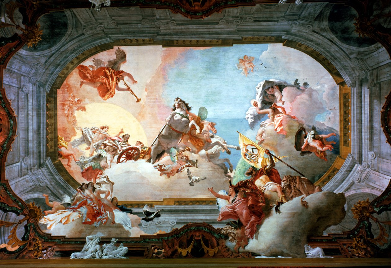 Allegori om Rezzonicos äktenskap med Savorgnan av Giovanni Battista Tiepolo