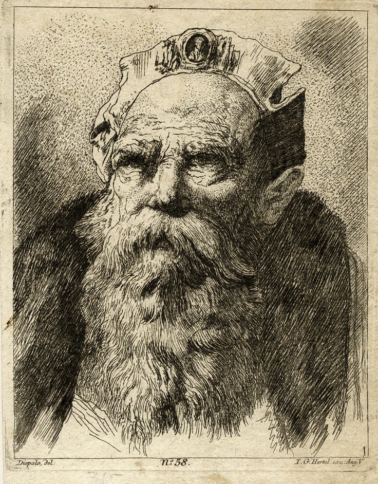 Bildnis eines alten Mannes  av Giovanni Battista Tiepolo