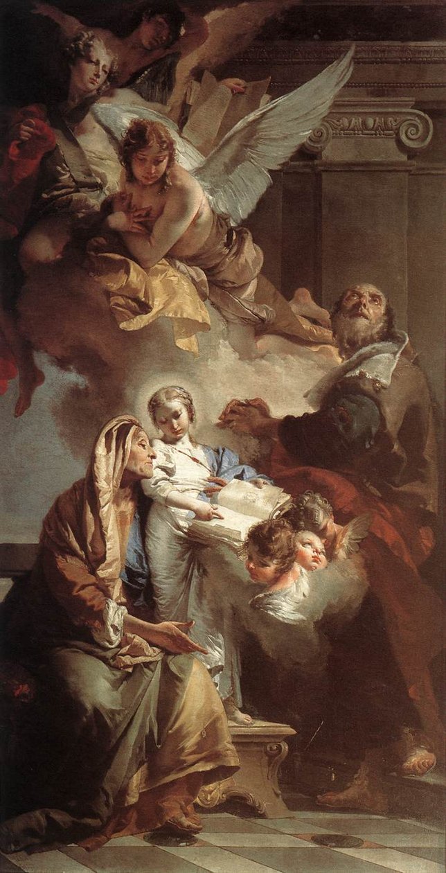 Education of the Virgin  av Giovanni Battista Tiepolo