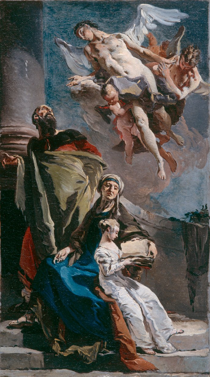 Educazione-della-vergine av Giovanni Battista Tiepolo