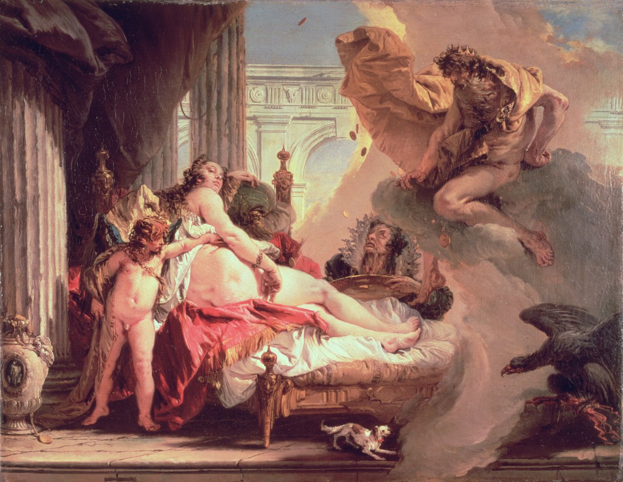 Jupiter och Danae, 1733-35 av Giovanni Battista Tiepolo