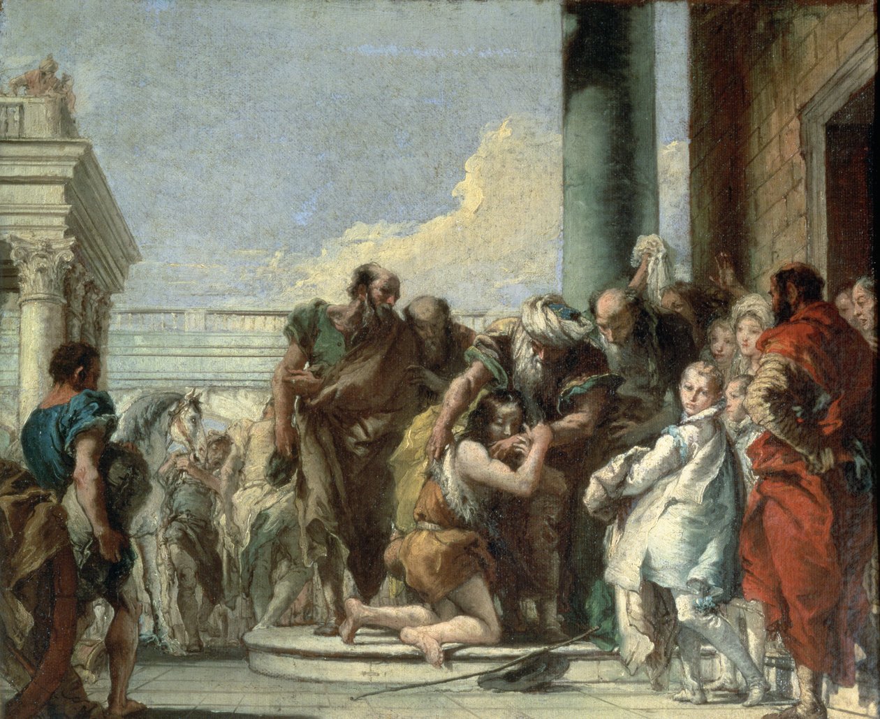 Den förlorade sonens återkomst, 1780 av Giovanni Battista Tiepolo