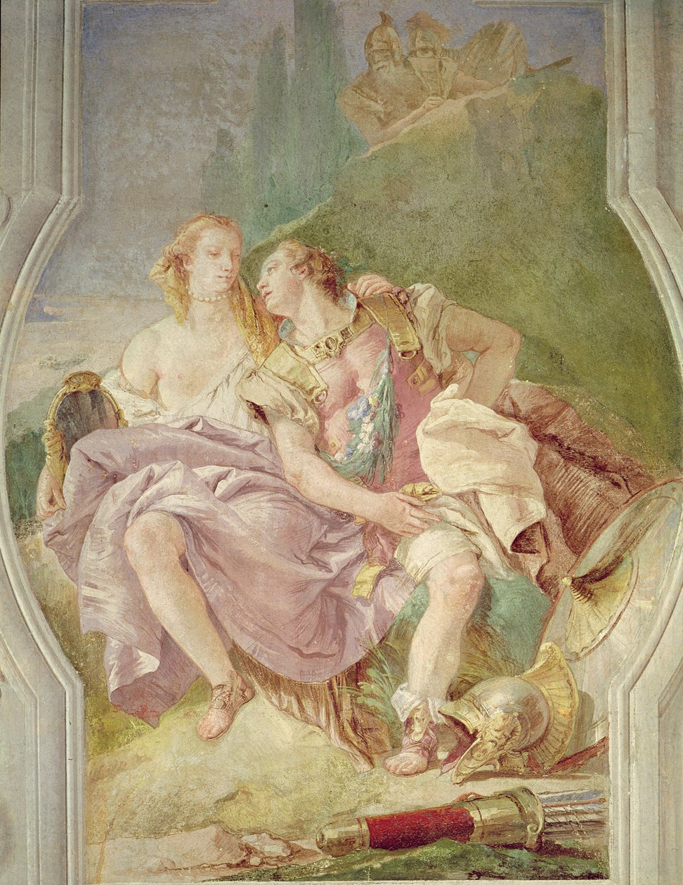 Rinaldo Förtrollad av Armida, ur "Gerusalemme Liberata" av Torquato Tasso (1544-95) 1757 av Giovanni Battista Tiepolo