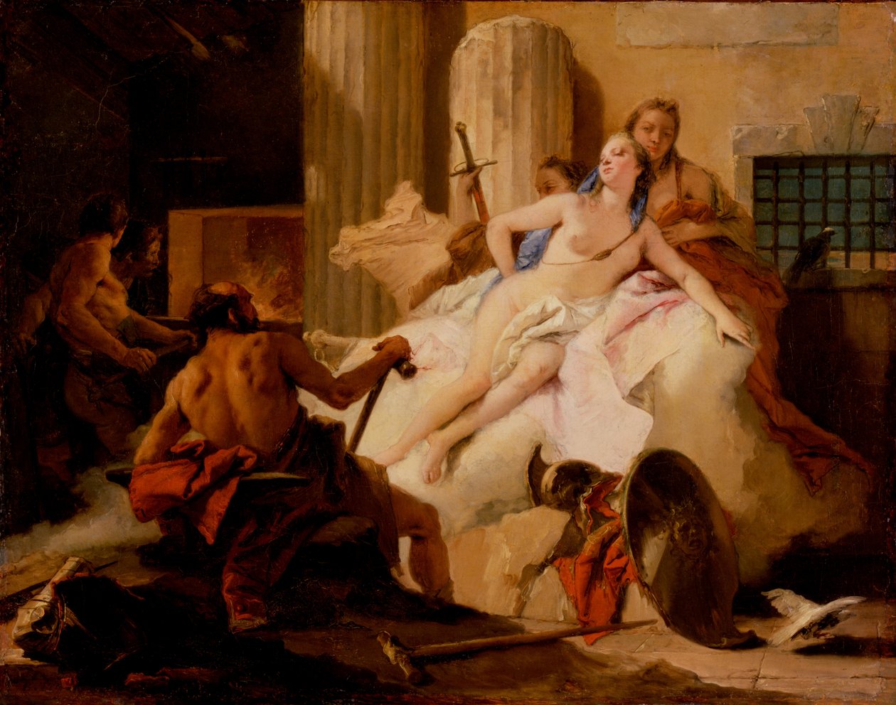 Skiss för Venus och Vulcan av Giovanni Battista Tiepolo