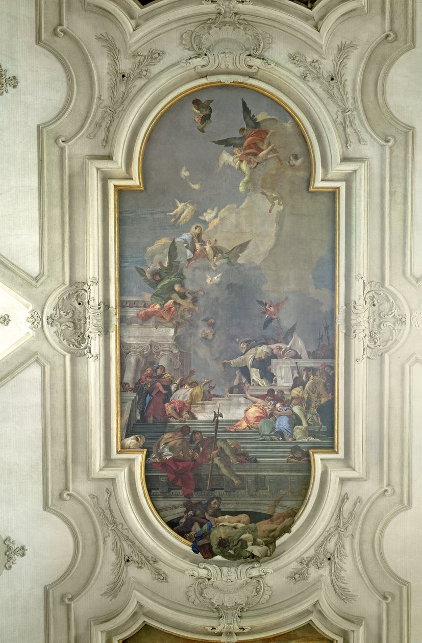 Rosenkransens institution av St. Dominic av Giovanni Battista Tiepolo