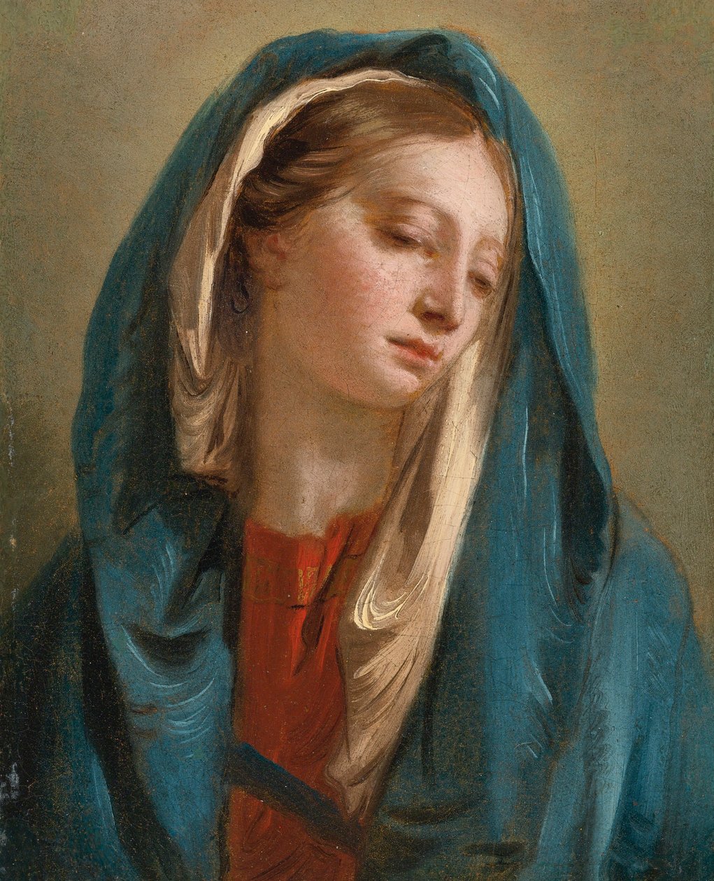 The Madonna facing forward av Giovanni Battista Tiepolo