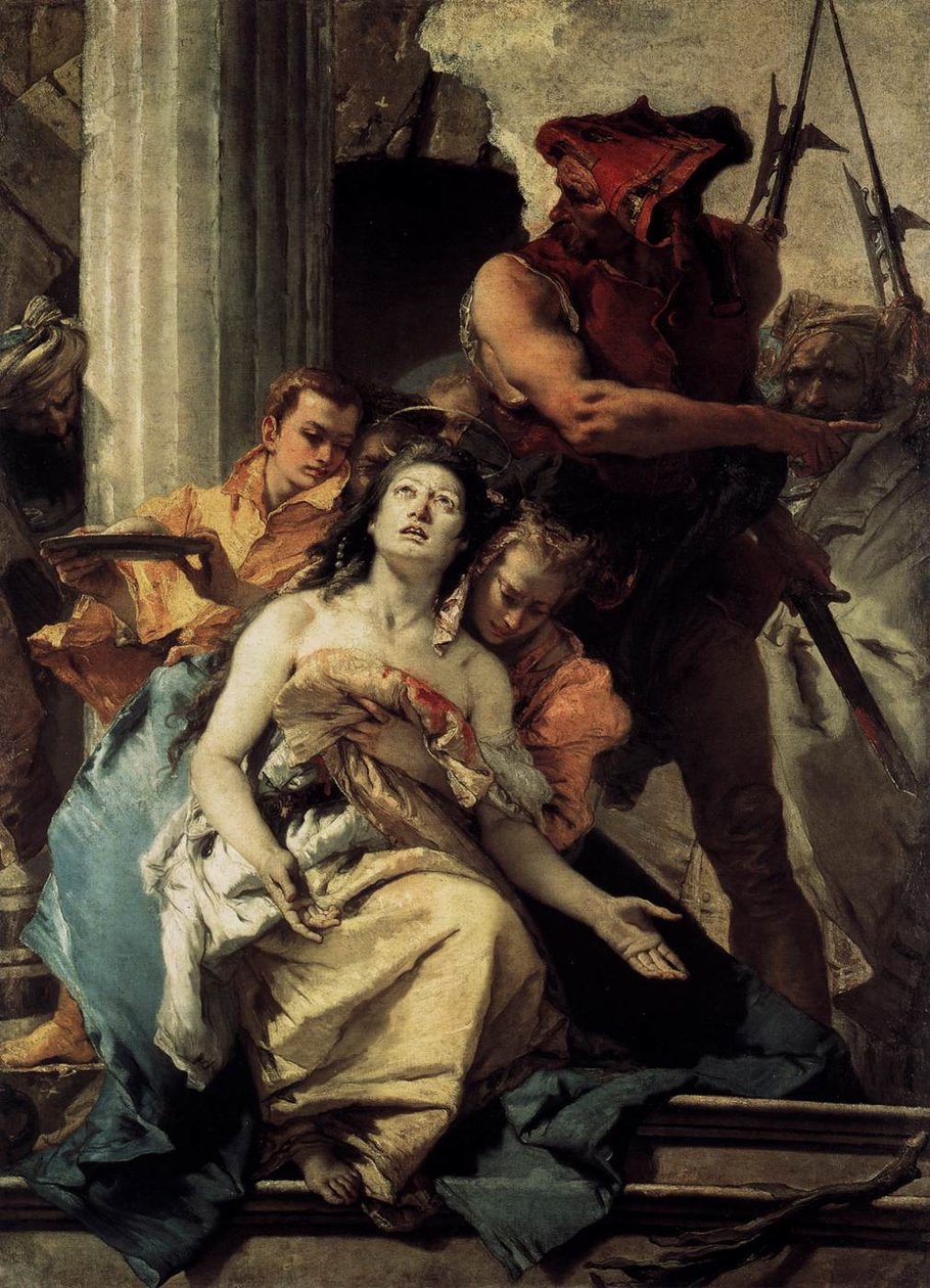The Martyrdom of St Agatha av Giovanni Battista Tiepolo