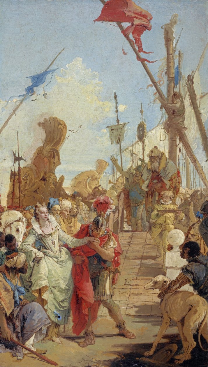Mötet mellan Antony och Cleopatra av Giovanni Battista Tiepolo