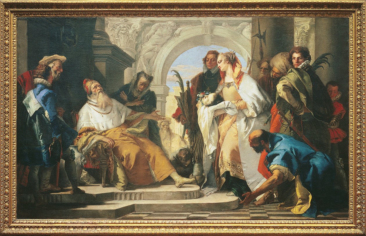 Skyddshelgon av familjen Crotta av Giovanni Battista Tiepolo