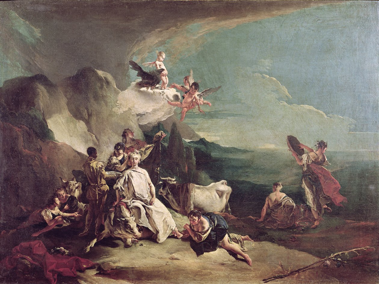 Europas våldtäkt, 1720-21 av Giovanni Battista Tiepolo