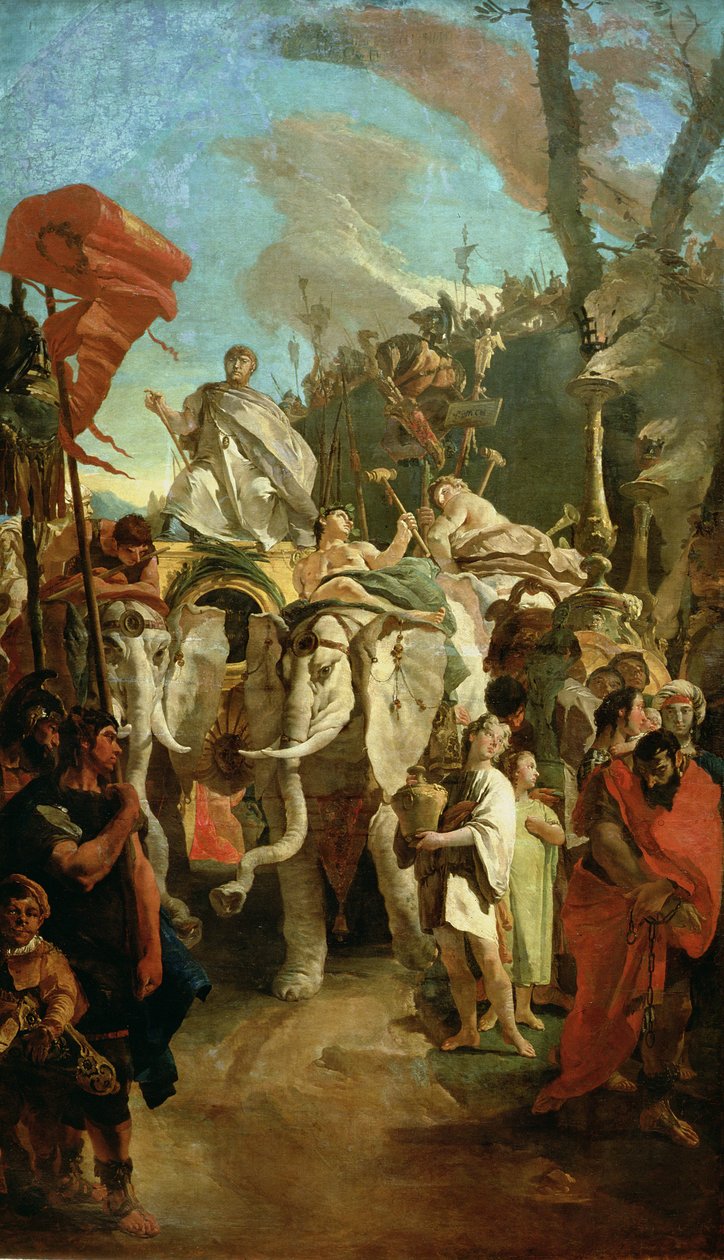Kommendören Manius Curius Dentatus triumf, 1725-30 av Giovanni Battista Tiepolo