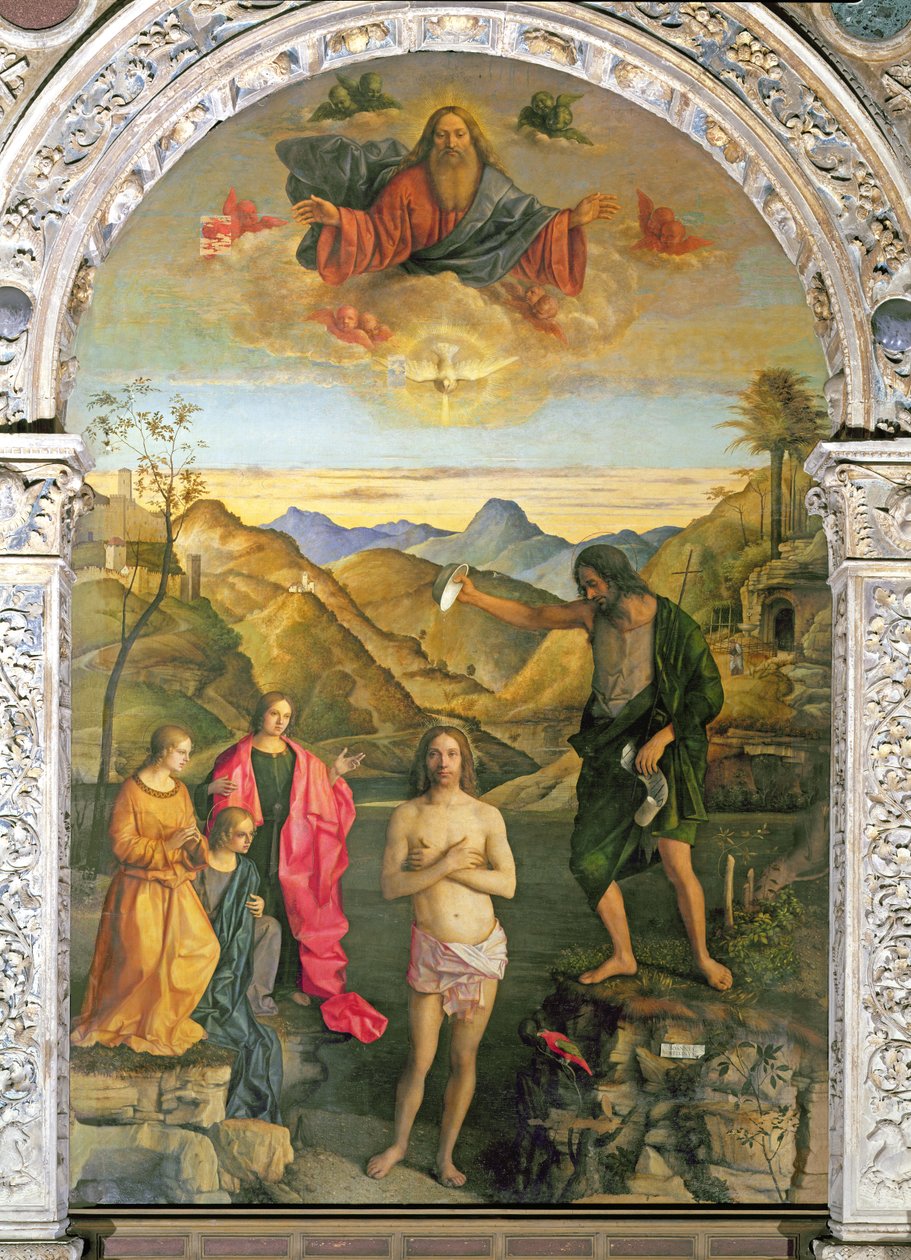 Kristi dop, St. John Altarpiece av Giovanni Bellini
