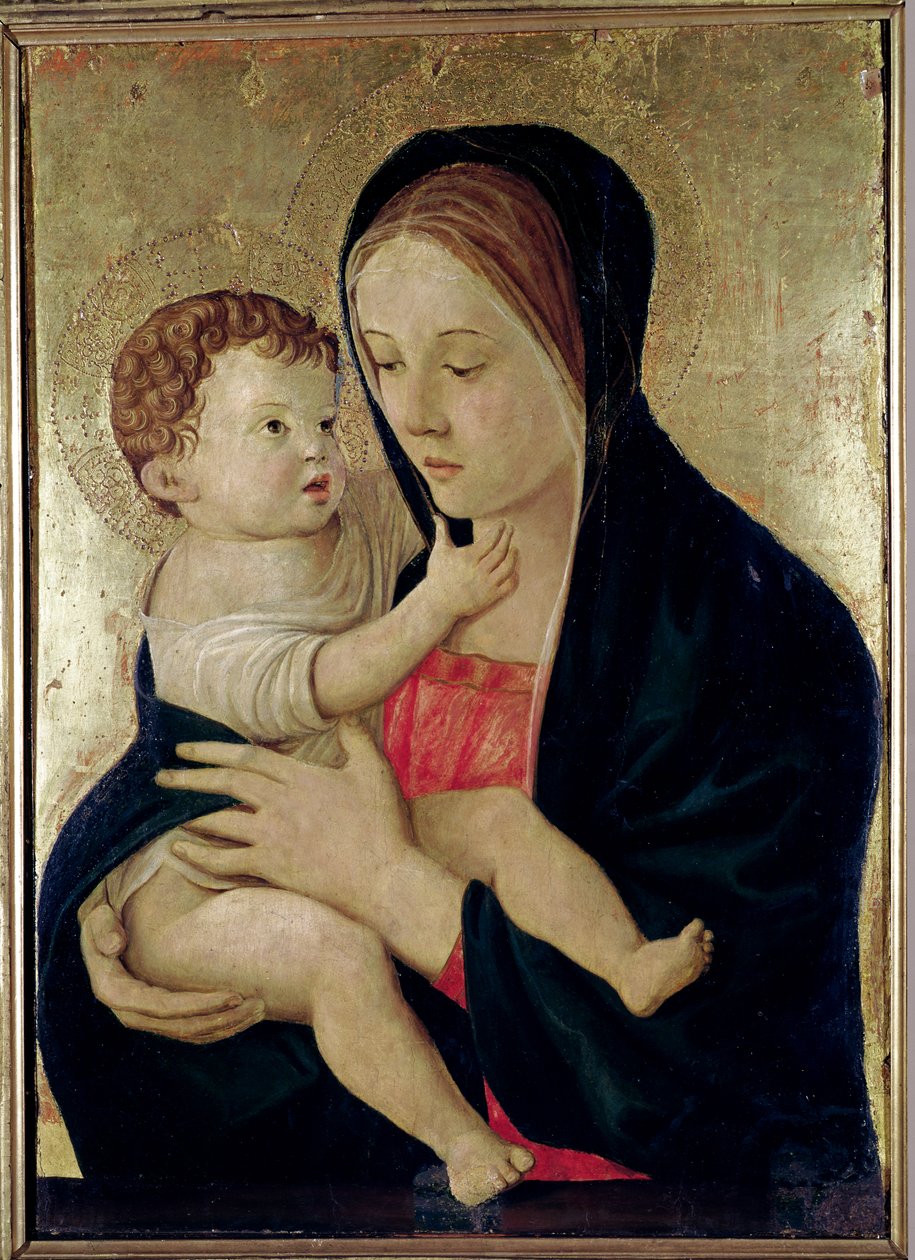Madonna och barn, ca 1475 (tempera på panel) av Giovanni Bellini