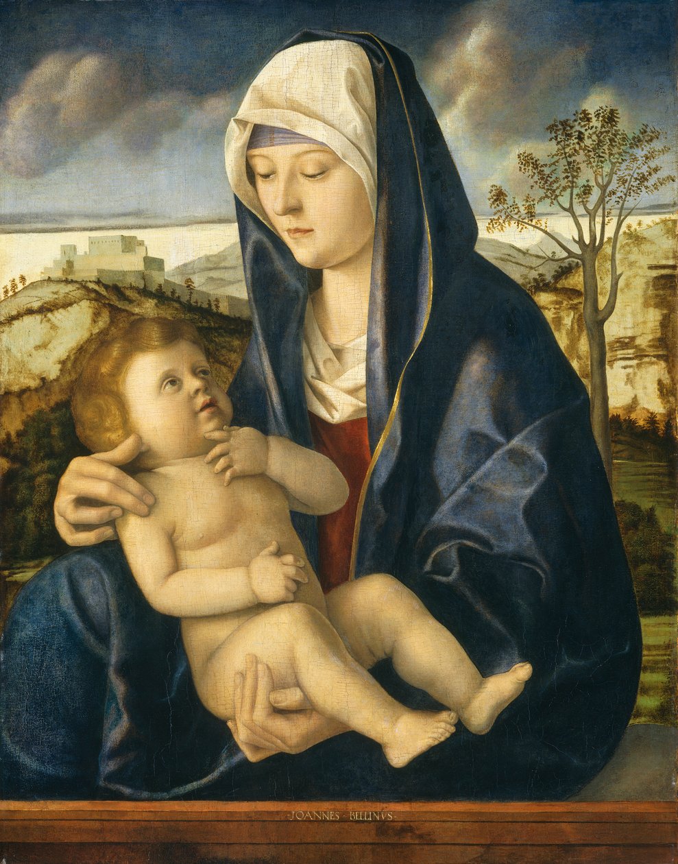 Madonna och barn i ett landskap, ca 1490-1500 av Giovanni Bellini