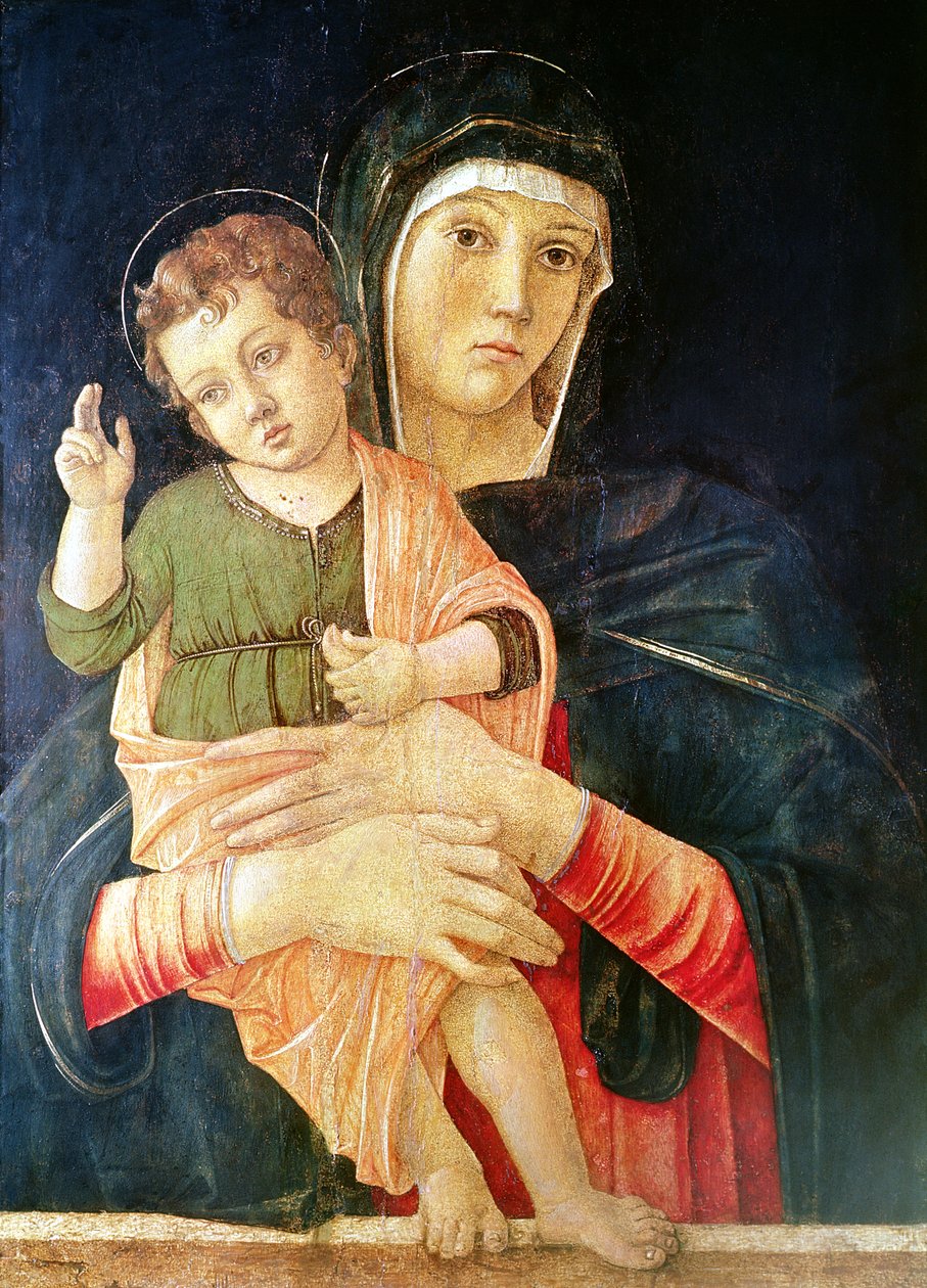 Jungfrun och barnet som välsignar, 1460-70 (tempera på panel) av Giovanni Bellini