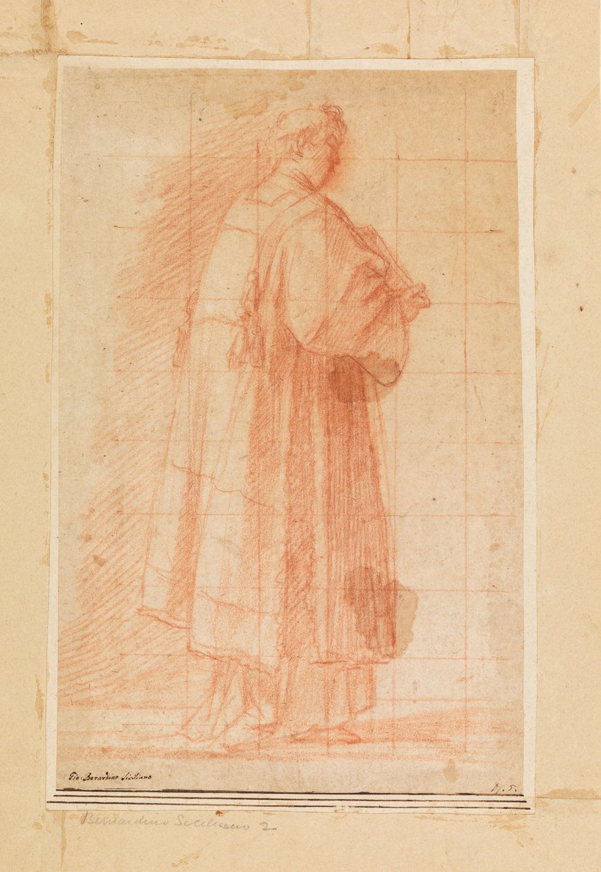 Stående präst som håller en bok av Giovanni Bernardino Rodriguez