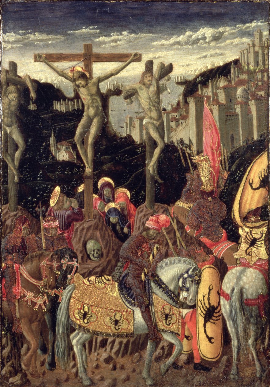 Korsfästelse (tempera på panel) av Giovanni Boccati or Boccatto