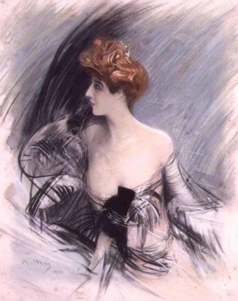 Portrait of Sarah Bernhardt ?n av Giovanni Boldini