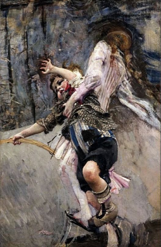  The Boy with a Hula HoopnPolski: Chopiec z hulahopemnDeutsch: Junge mit Hula-Hoof Reifenn av Giovanni Boldini