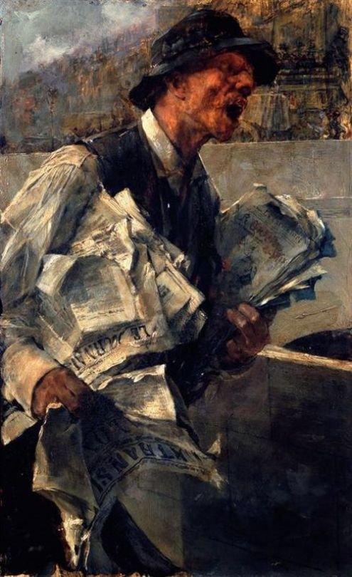  The Newspaperman in Paris The newspapernDeutsch: Zeitungsverkaufer in Paris Die ZeitungnPolski: Paryski gazeciarz Gazetan av Giovanni Boldini