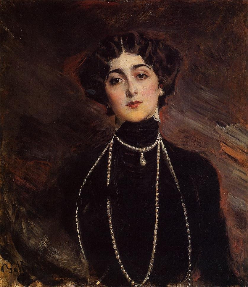 A cantora de opera Lina Cavalieri, av Giovanni Boldini