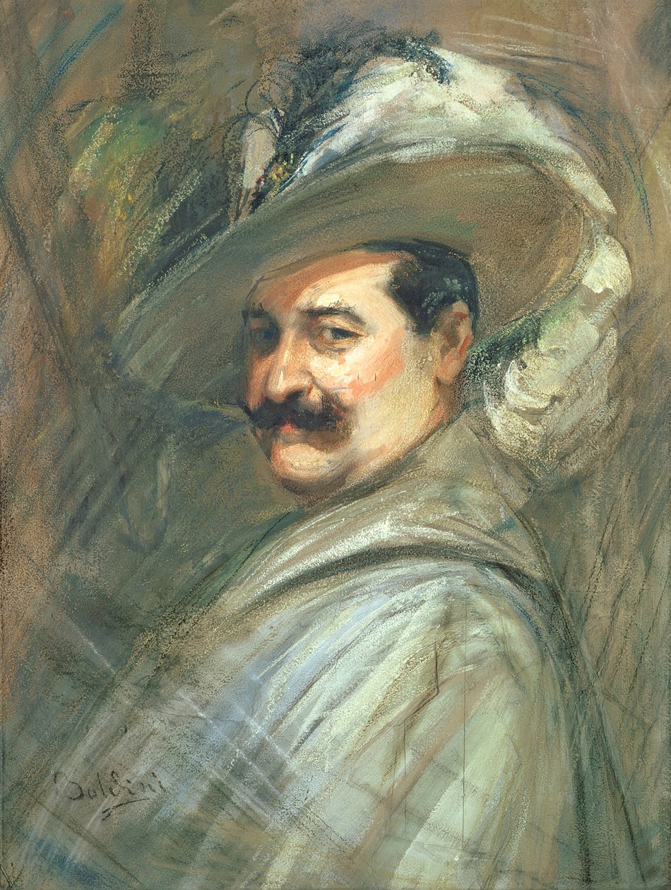 Costantino i rollen som Ernani, ca 1910 (gouache och pastell på papper) av Giovanni Boldini