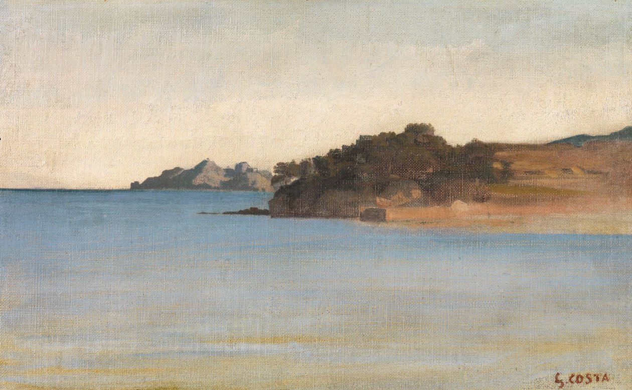 Portofino, ca 1858 av Giovanni Costa