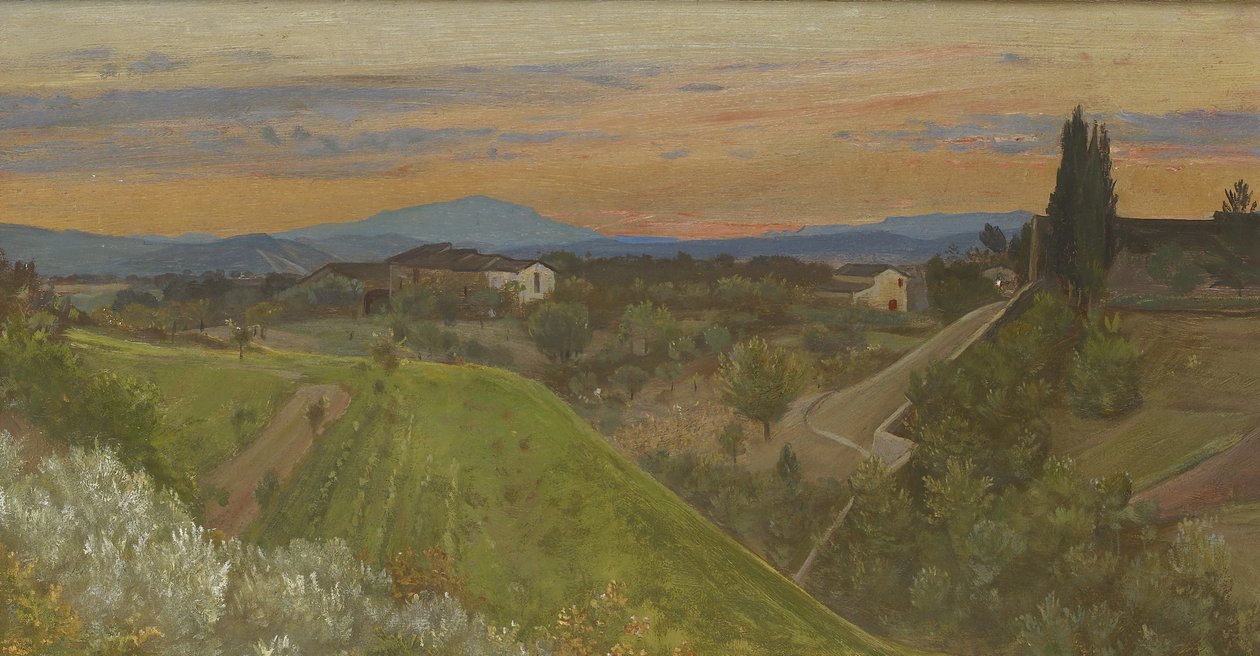 Utsikt över Monte Amiata, Toscana, ca 1880 av Giovanni Costa