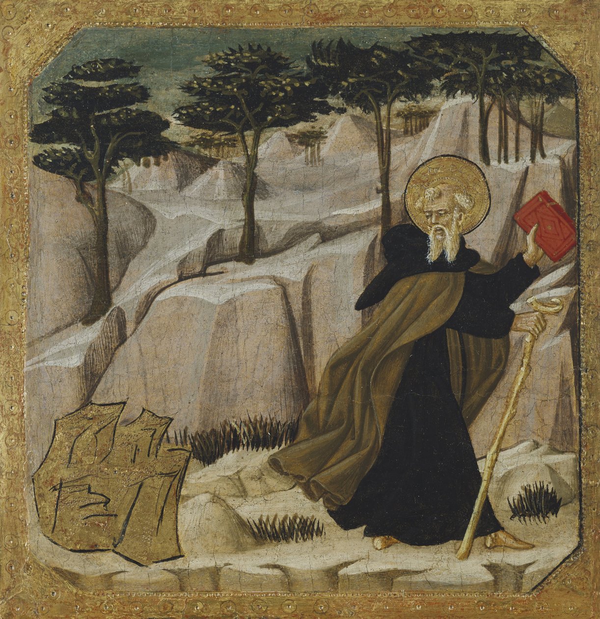 Saint Anthony Abbot frestad av guld av Giovanni Di Ser Giovanni Guidi