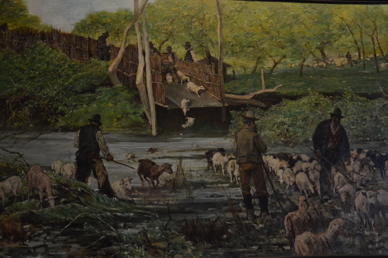 Fårens hoppning av Giovanni Fattori